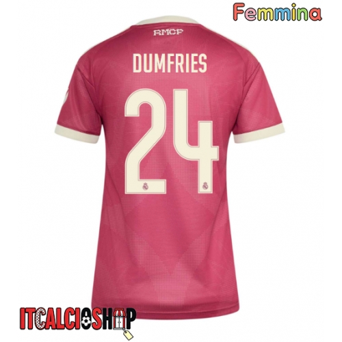Real Madrid Denzel Dumfries #24 Terza Maglia Femmina 2026-27 Manica Corta